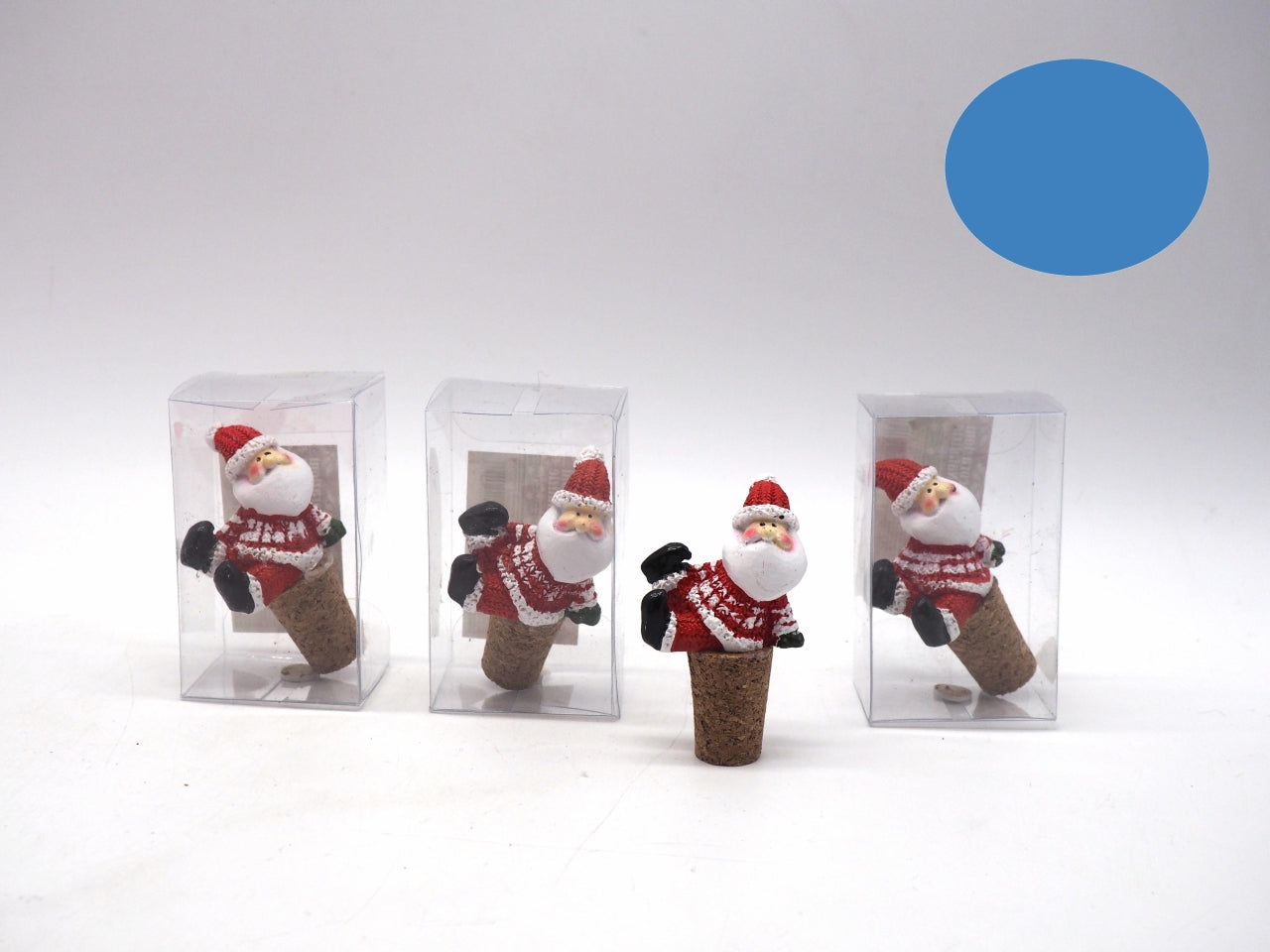 Tappo in sughero con babbo natale 8x6,5x5,5cm