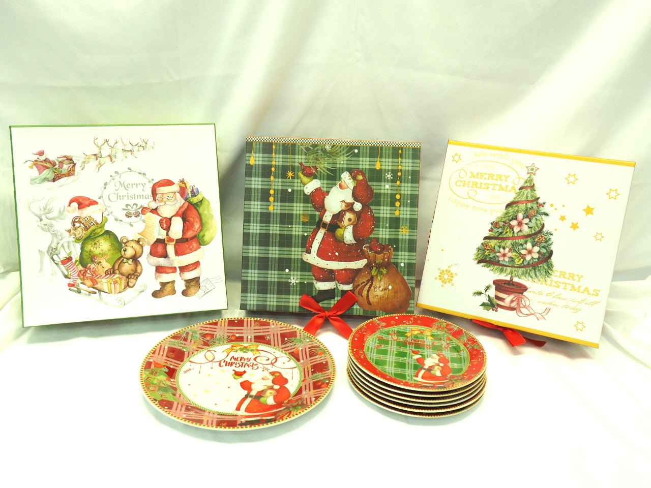 Servizio piatti 6 pezzi 19cm + 1 pezzo 27cm decori assortiti