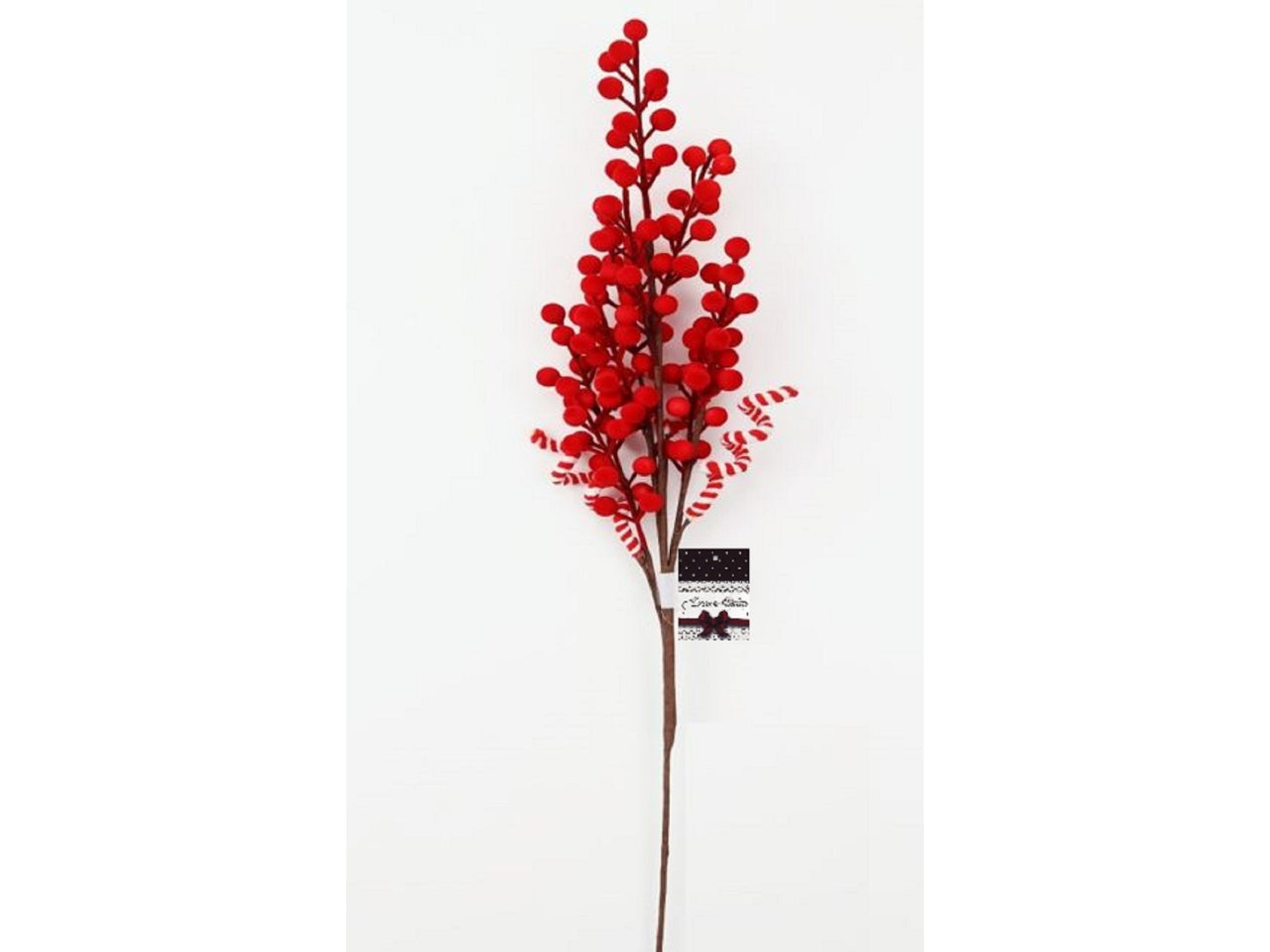 Ramo bacche 95cm linea candy rosso
