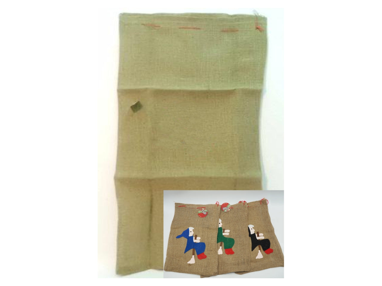 Sacco juta grande con befana 53x105cm assortiti