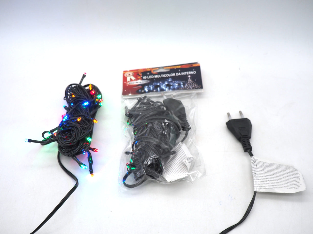 Catena 40led multicolor per interno filo verde