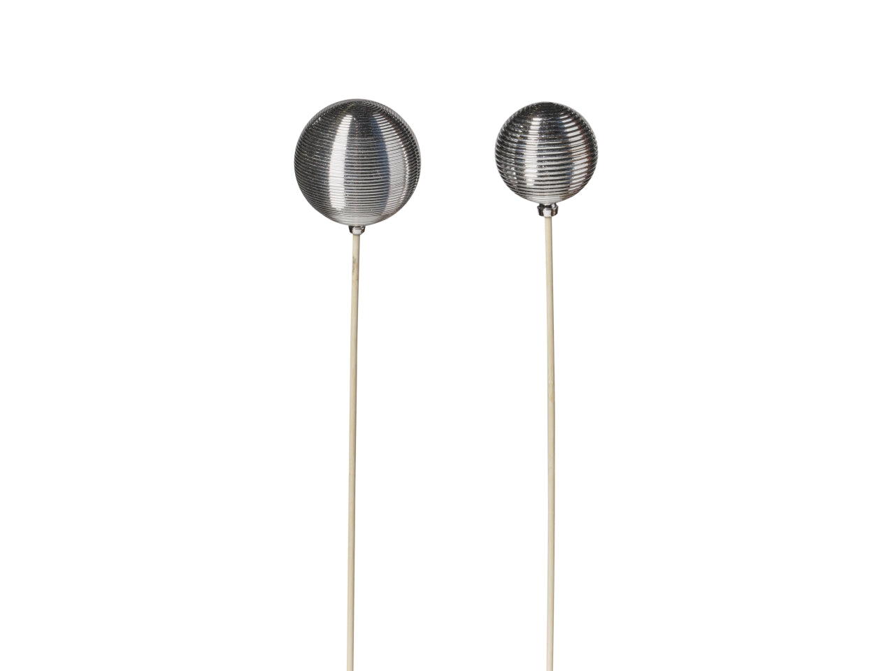 Palline/stick d.5/6cm l.50cm 272 argento in 2 assortimenti 24 pezzi