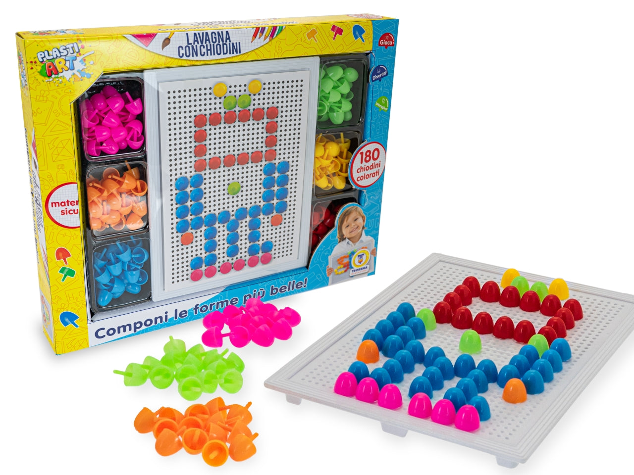 Plastiart lavagna con chiodini confezioni da 180pz