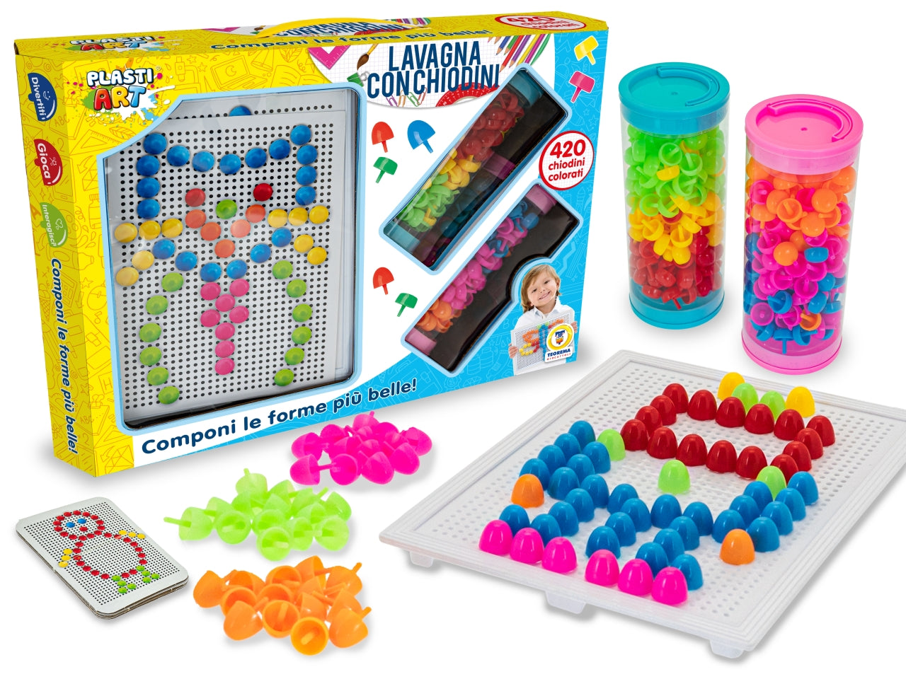 Plastiart lavagna con chiodini confezioni da 420pz
