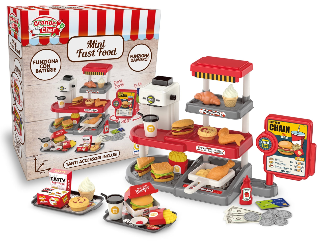 Grande chef mini fast food con funzionamento a batteria