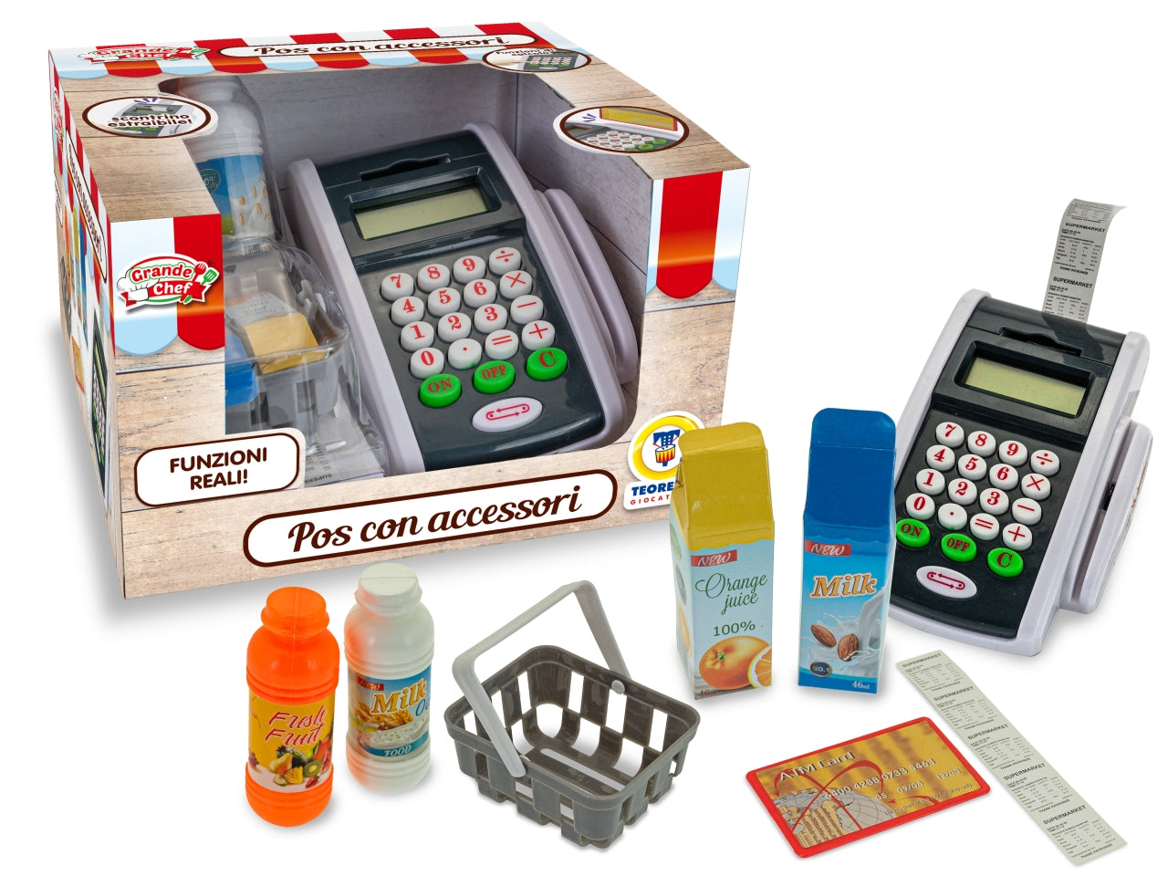 Grande chef pos con accessori e funzioni reali