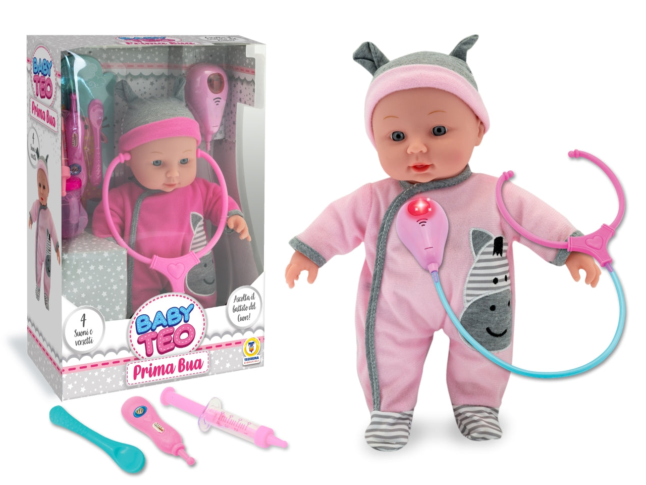 Baby Teo bamb. dottore 30 cm con voce 2 assortiti