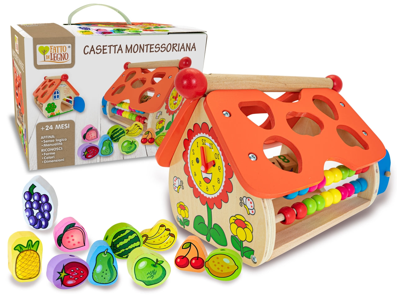 Fatto di legno casetta montessoriana