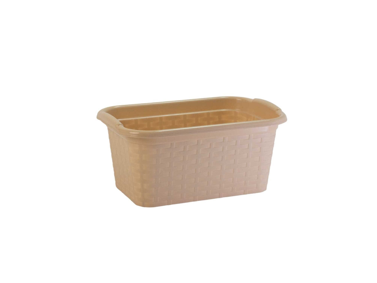 Cestino rattan rettangolare 30x19x13hcm tortora