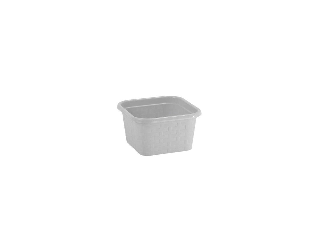 Cestino rattan quadro 15x15,8hcm bianco