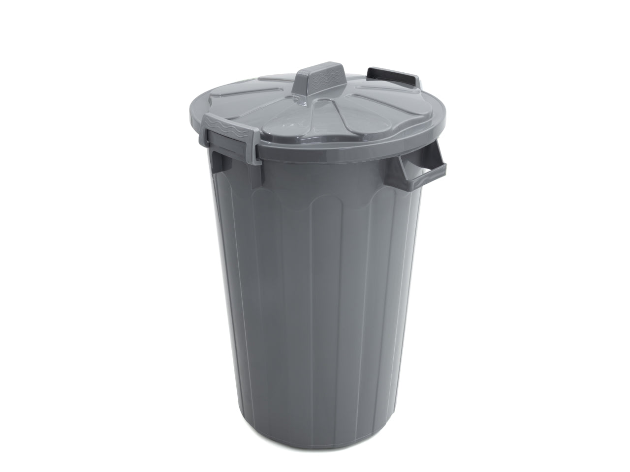 Bido' vulcano maxi con coperchio 80litri silver