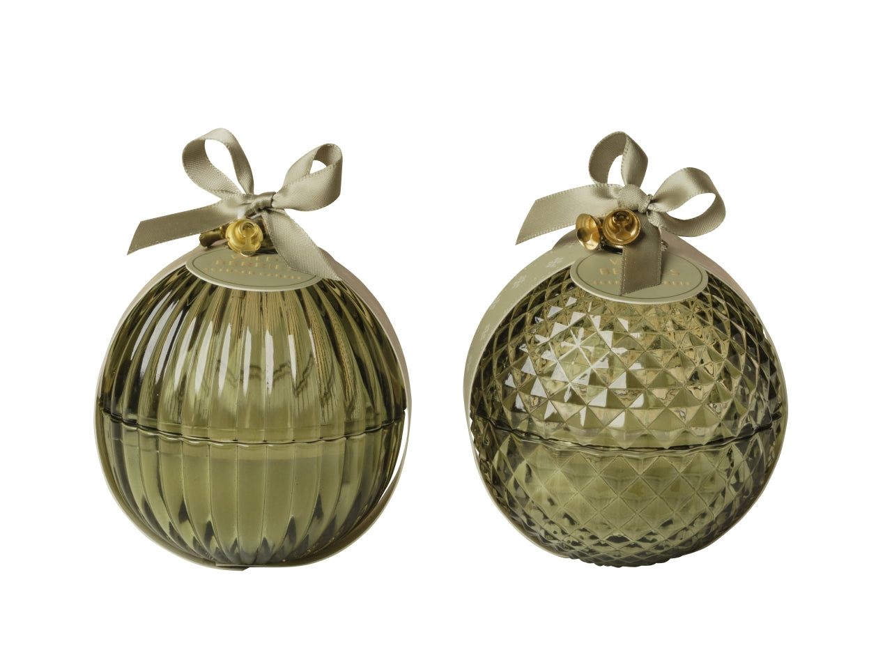Sfera con candela d.8xh.8,5cm 093 verde