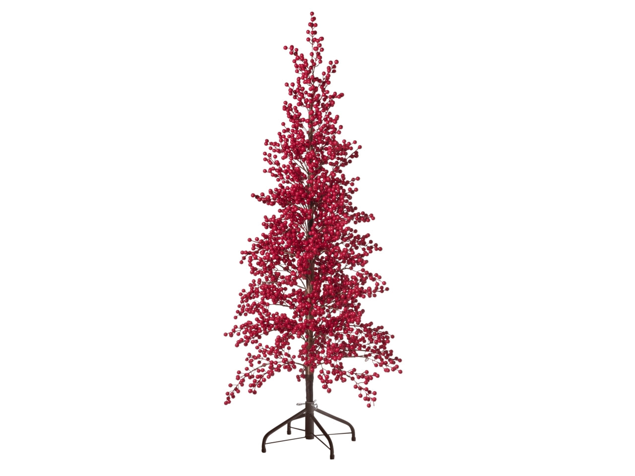 Albero bacche h.150cm 253 rosso con base marrone