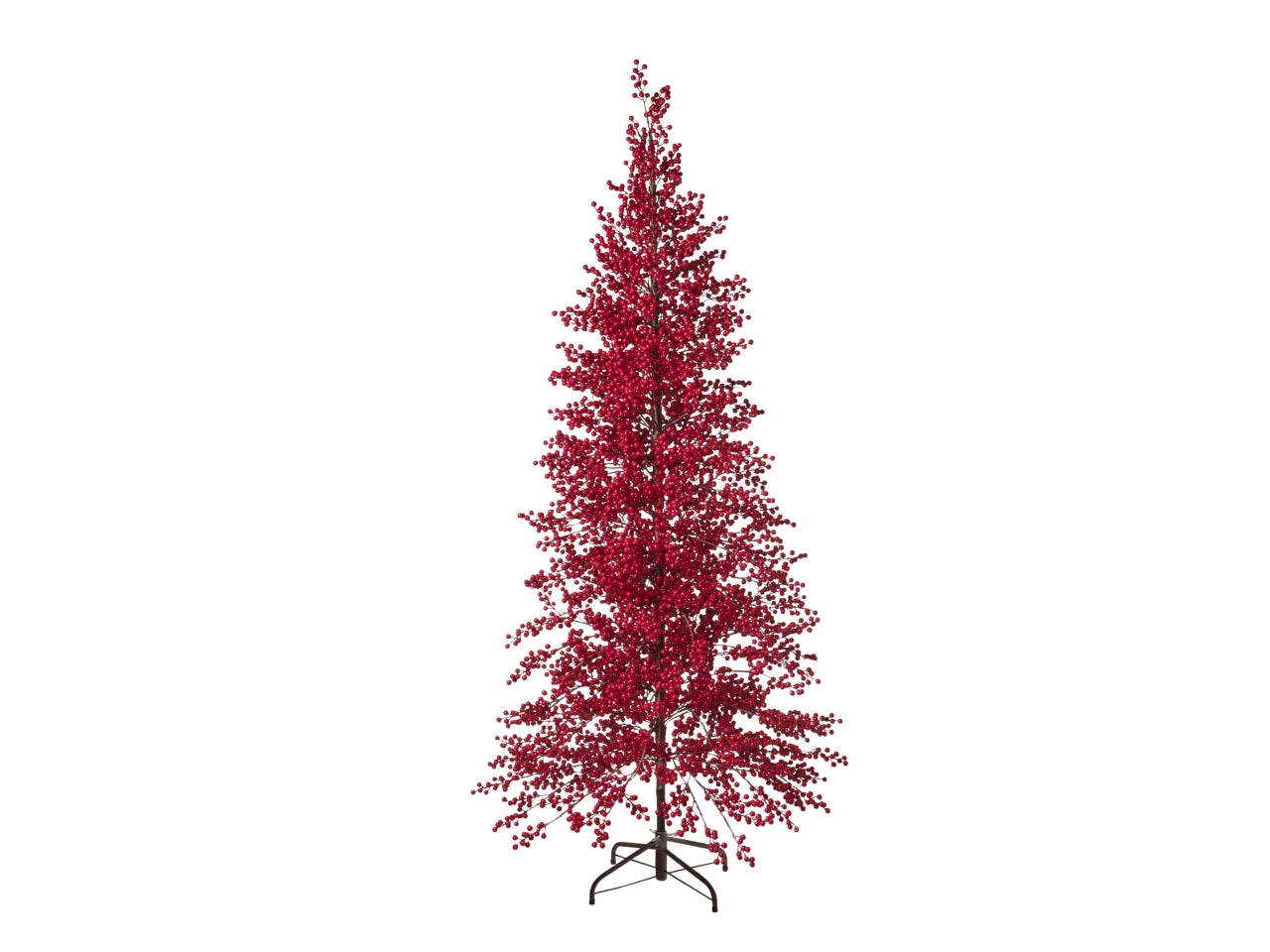 Albero bacche h.210cm 253 rosso con base marrone