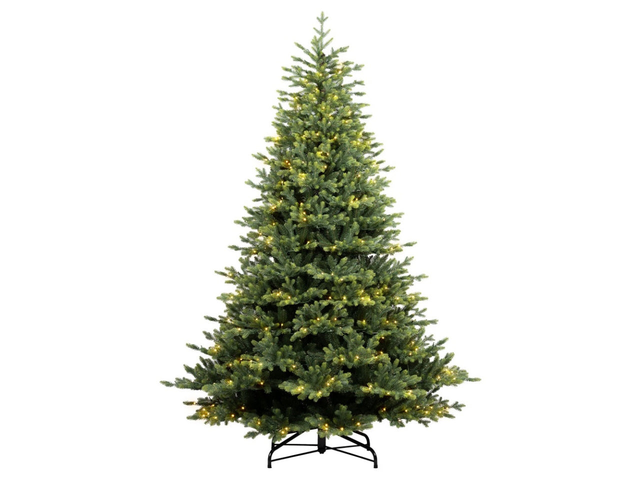 Albero varenna 240cm con 700led bianco caldo e giochi di luce 2530 rami diametro 152cm pe+pvc montaggio ad ombrello