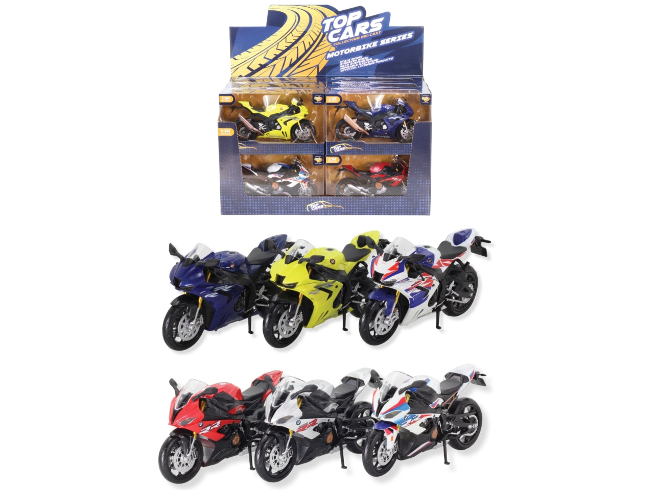 Top cars Bmw S1000rr 2020 Honda 1:12 moto assortiti