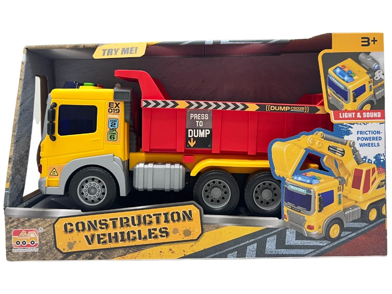 Camion lavori stradali frizione con luci e suoni assortiti