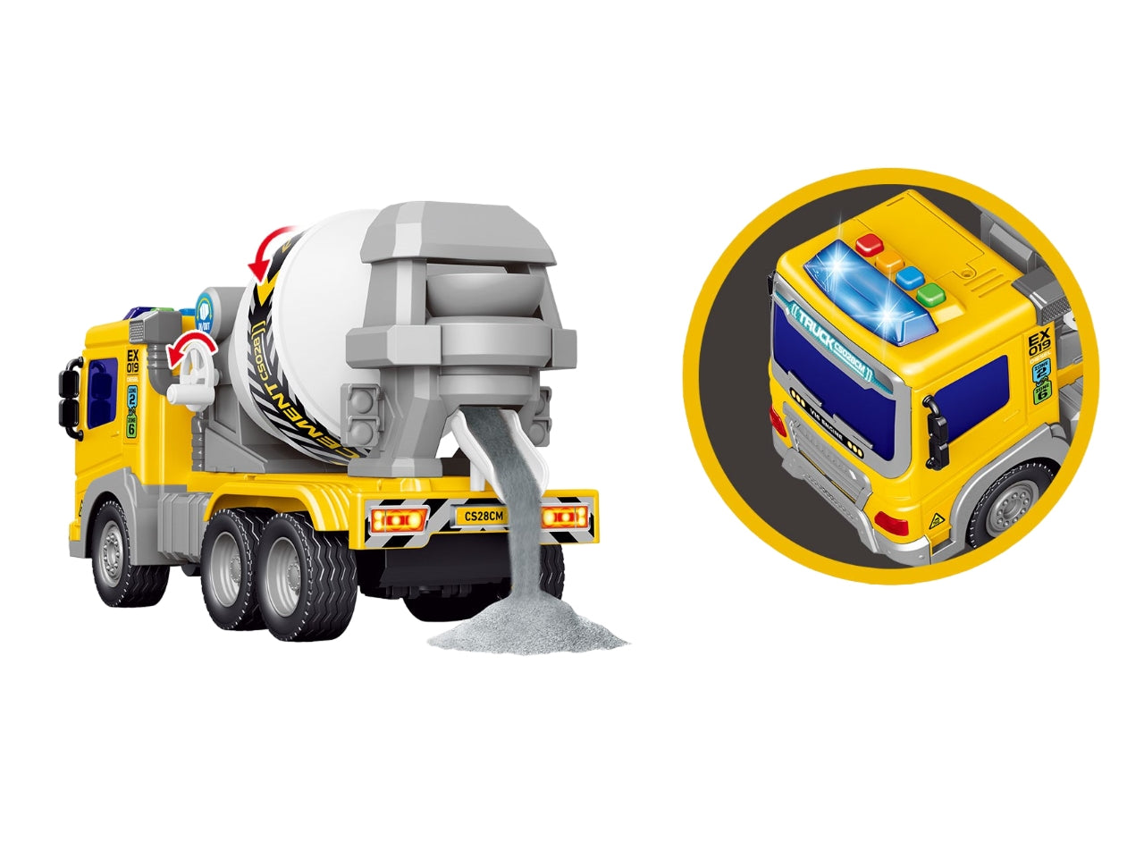 Camion lavori stradali frizione con luci e suoni assortiti
