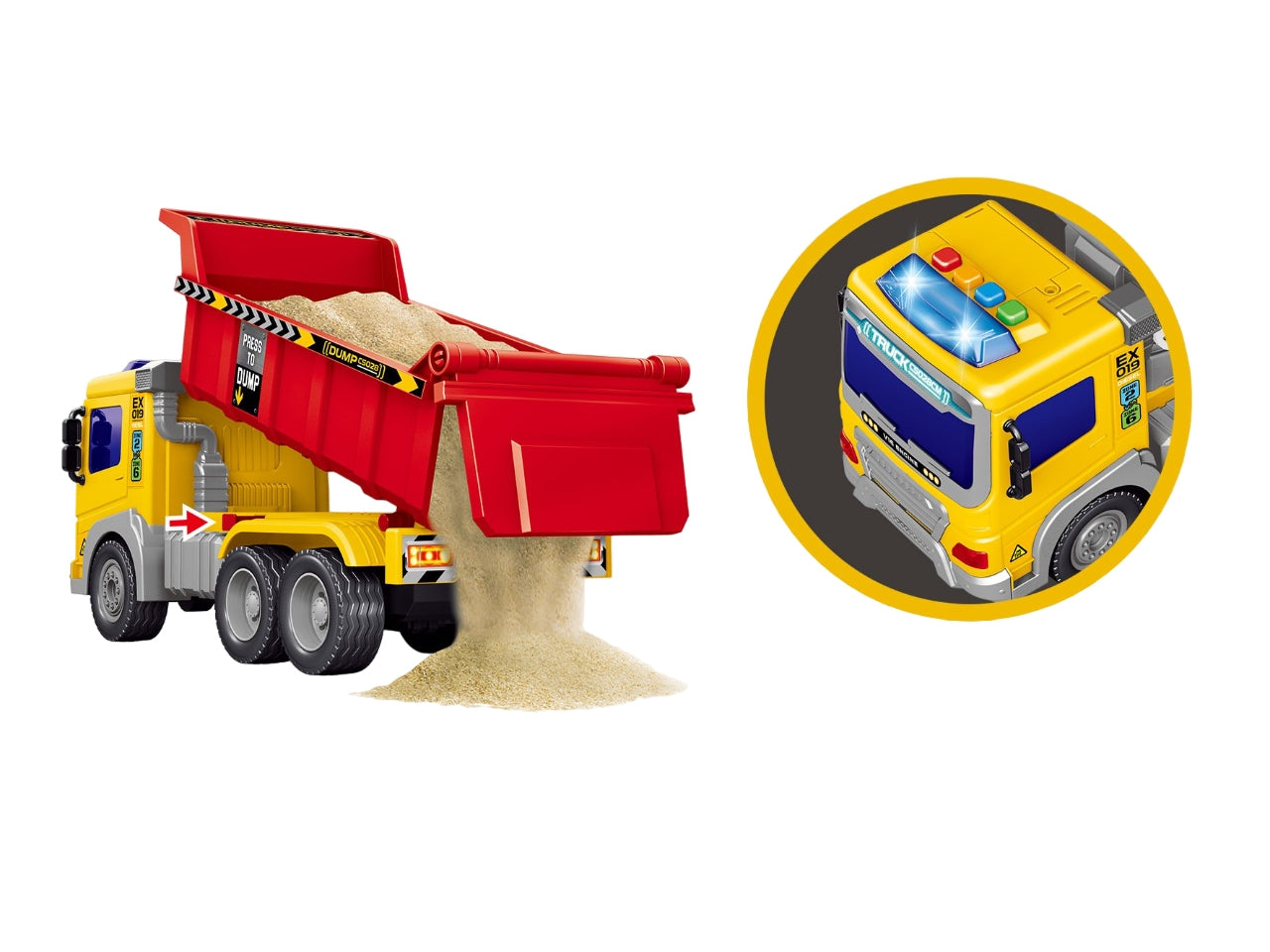 Camion lavori stradali frizione con luci e suoni assortiti