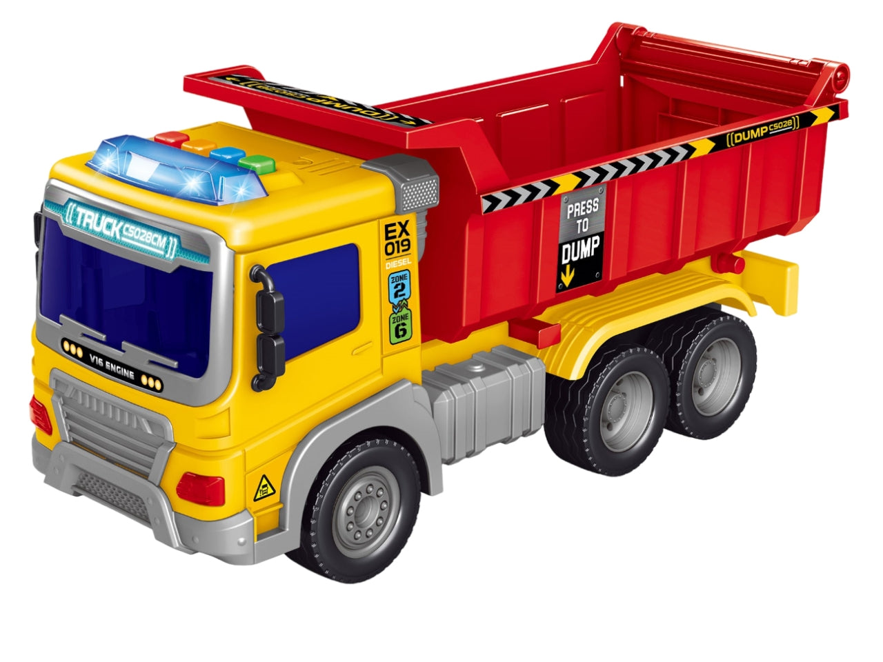 Camion lavori stradali frizione con luci e suoni assortiti
