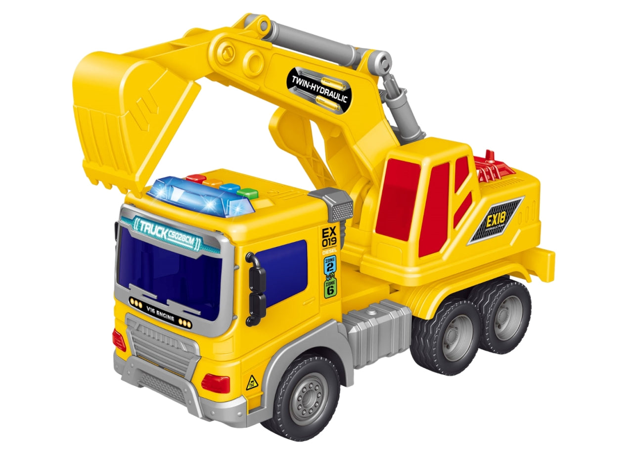 Camion lavori stradali frizione con luci e suoni assortiti