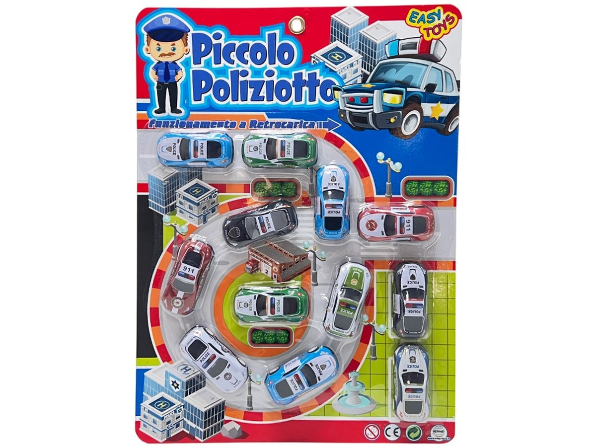 Auto retrocarica piccolo poliziotto