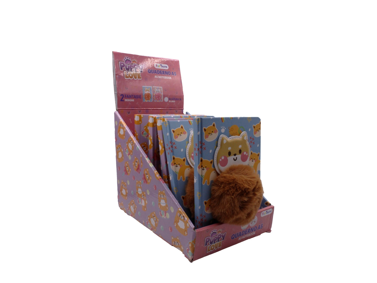 Quaderno a5 pompom cane/gatto