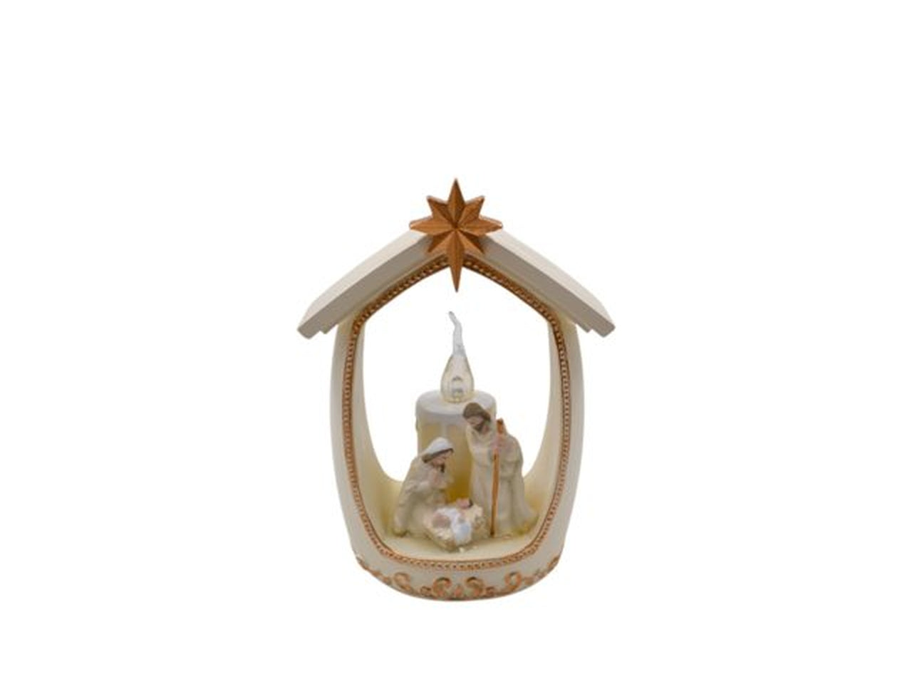 Nativita' 13x20cm in resina con luce