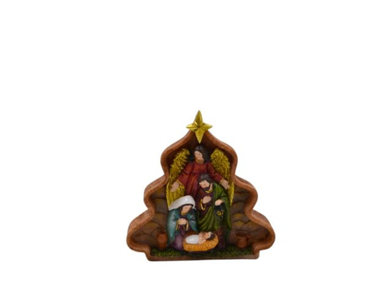 Nativita' 14x15cm in resina colorata
