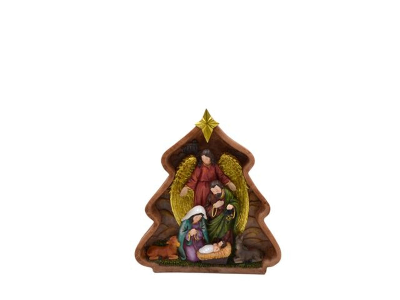 Nativita' 18x21cm in resina colorata