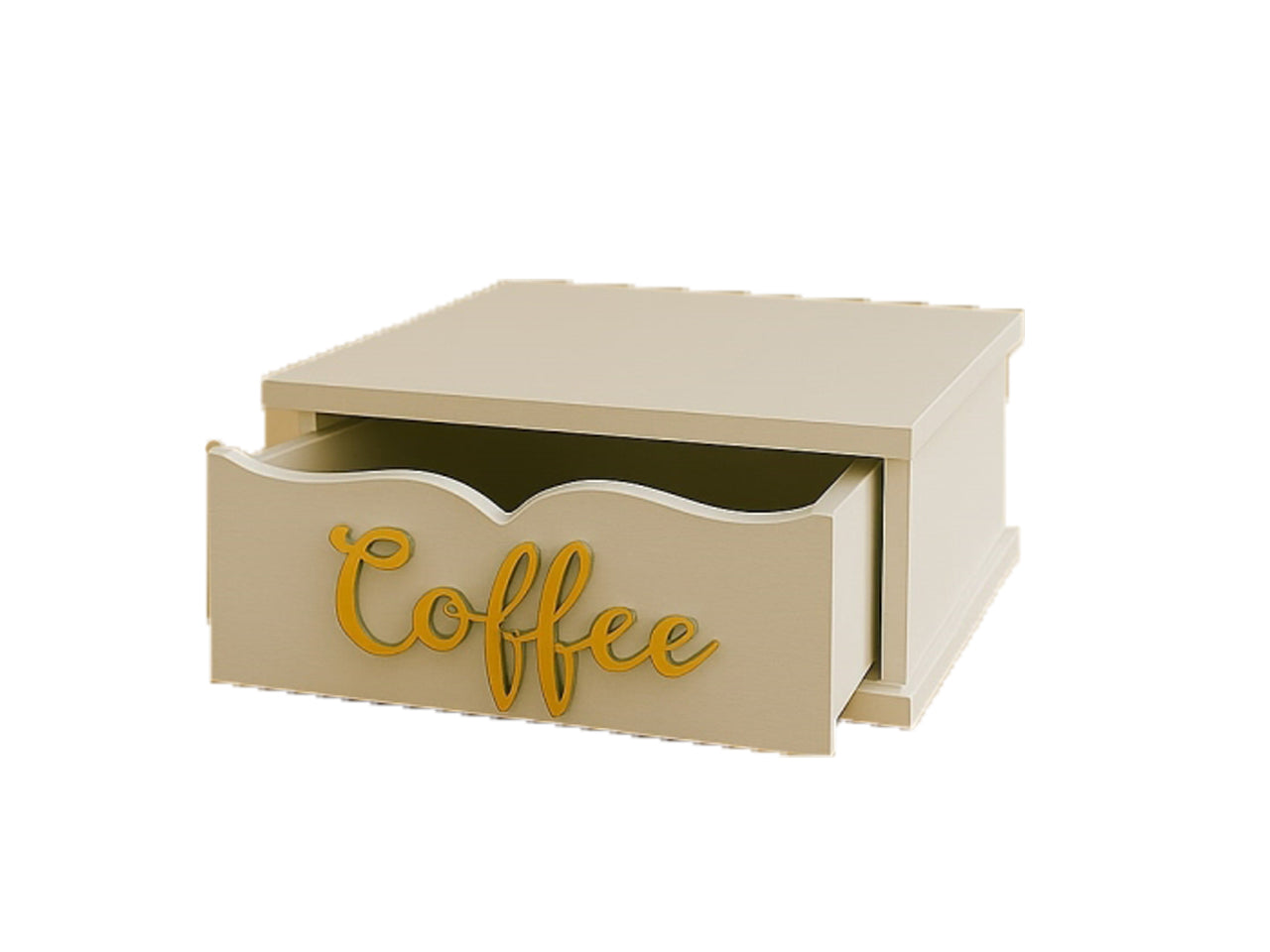 Portacialde bianco caffe' oro plex