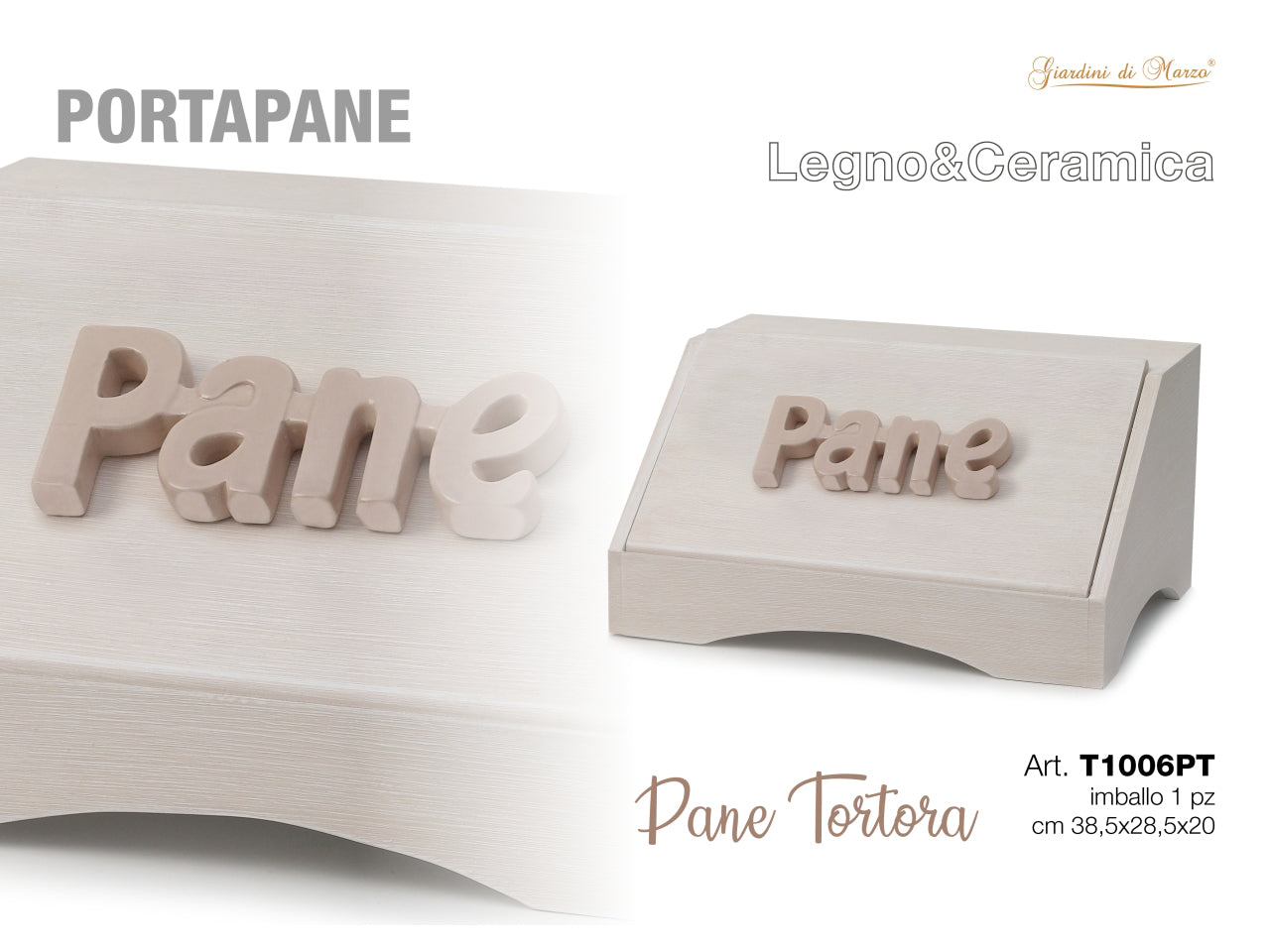 Portapane beige pane tortora