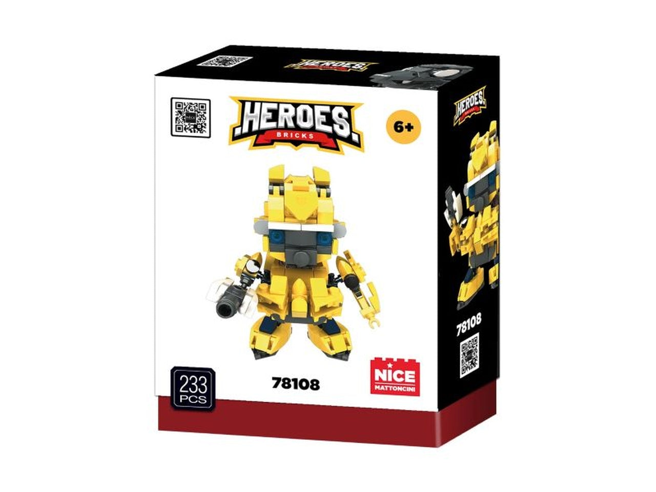 Heroes bricks yellow car soldier