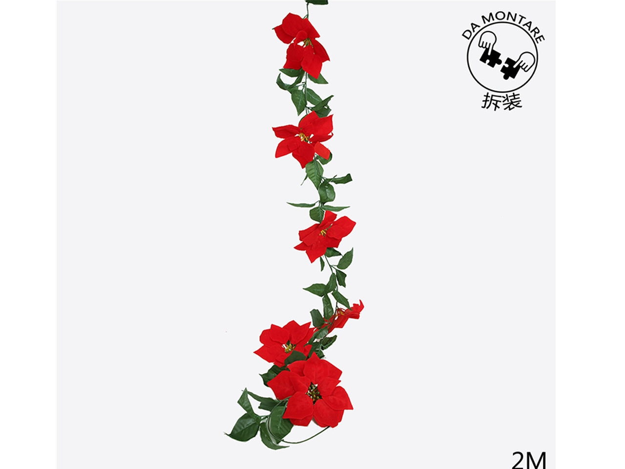 Ghirlanda 200cm con stella di natale