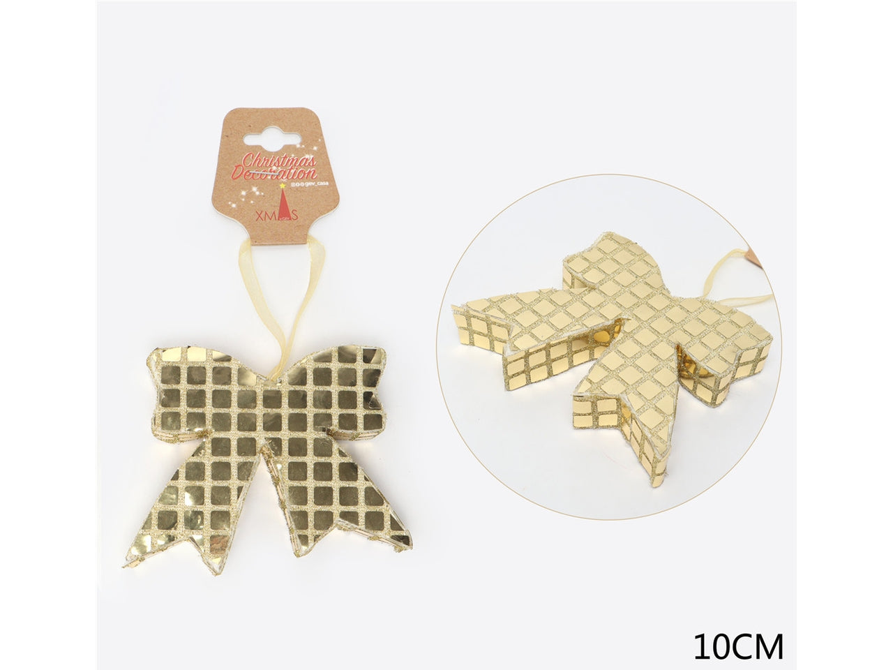 Appendino fiocco 10cm oro