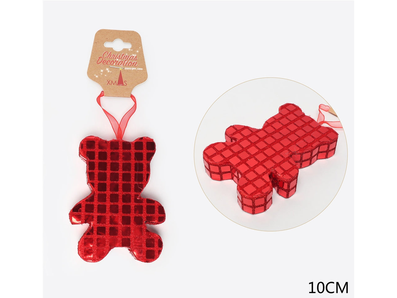 Appendino orsetto 10cm rosso