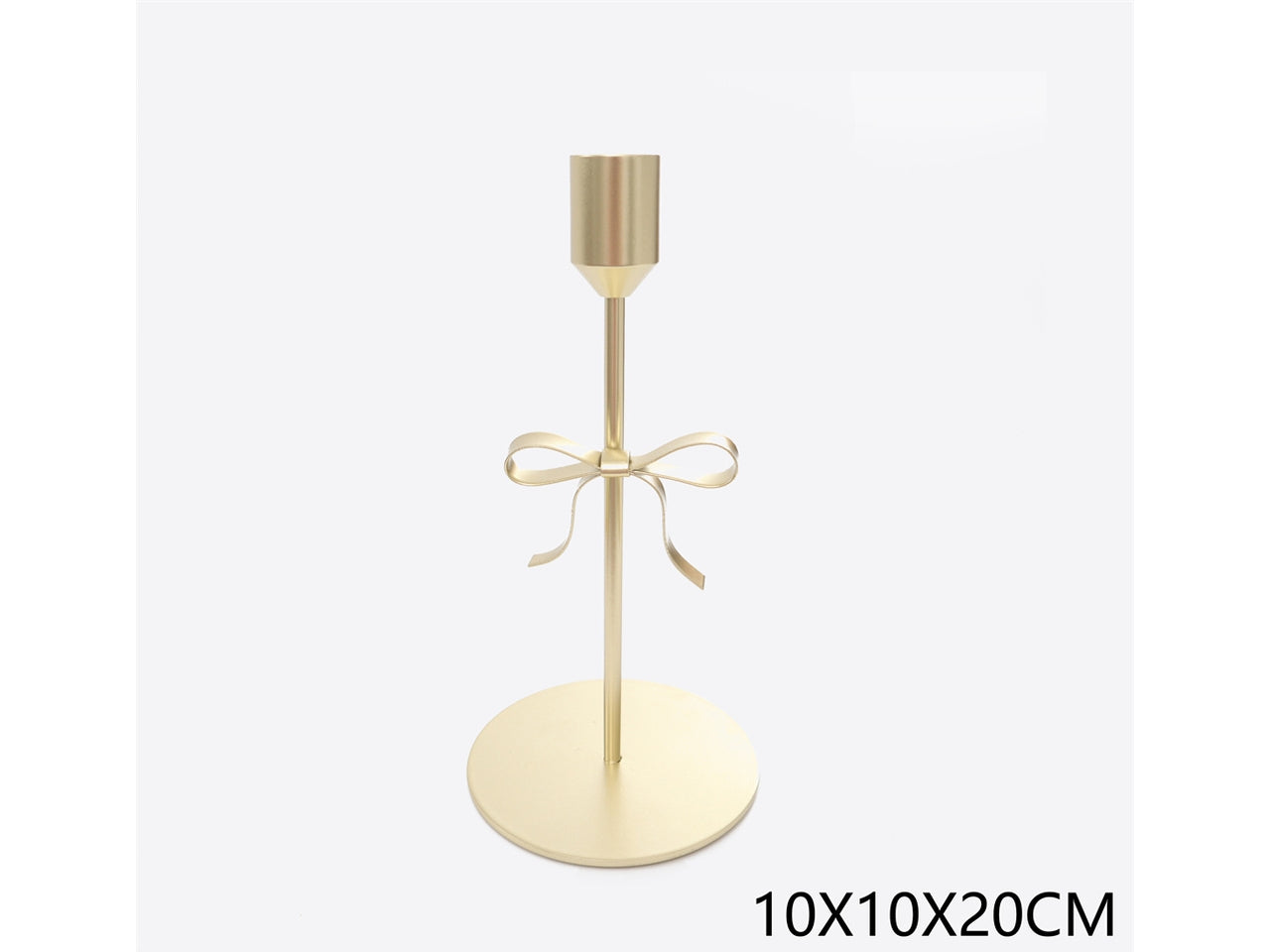 Portacandele 10xh.20cm 1posto in metallo oro