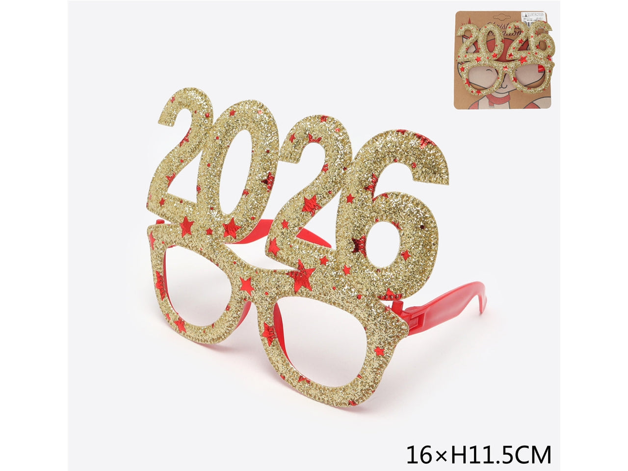 Occhiali natalizi 2026 oro