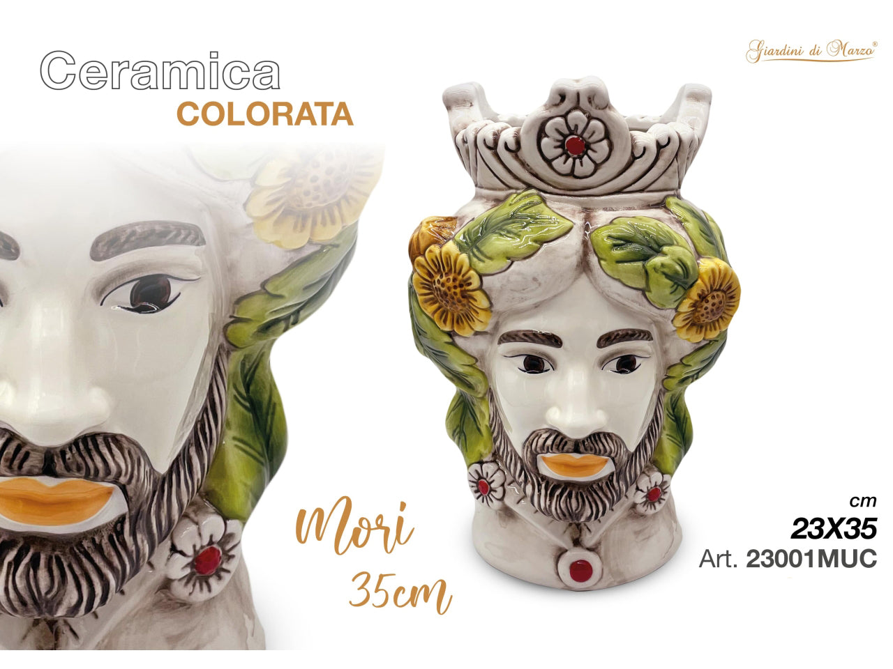 Moro uomo colorato 35cm