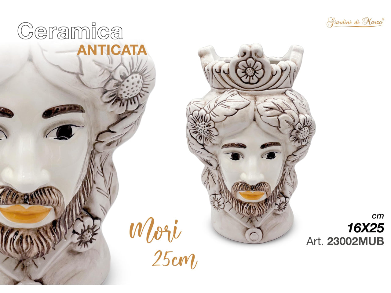 Moro uomo anticato 25cm