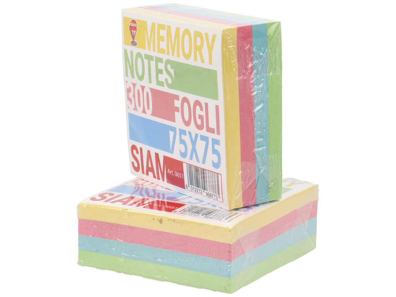 Cubo con 300 fogli 75x75cm color pastello