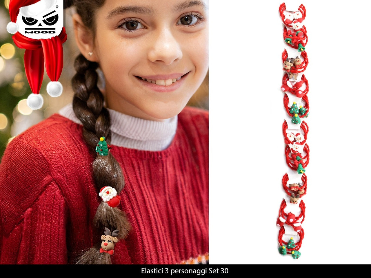 Elastici per capelli natalizi assortiti