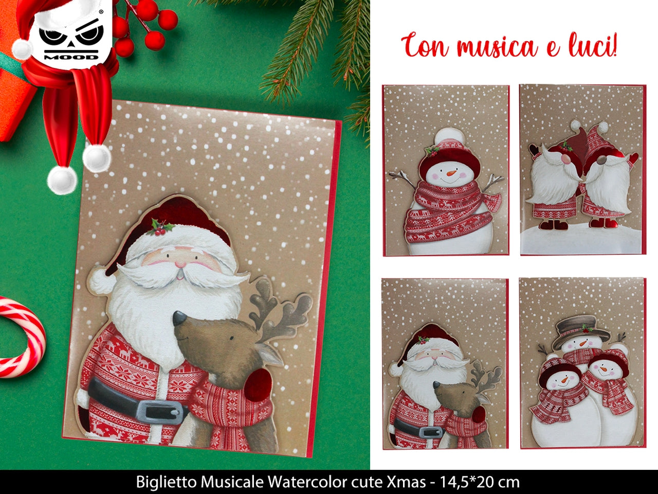 Biglietto musicale natalizio assortiti