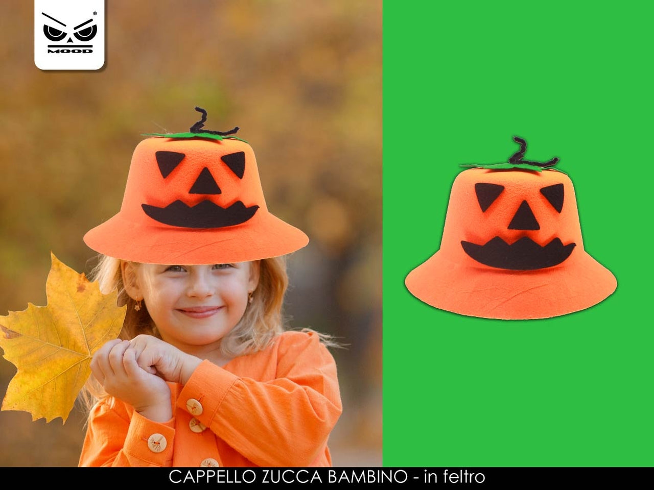 Cappello zucca per bambino