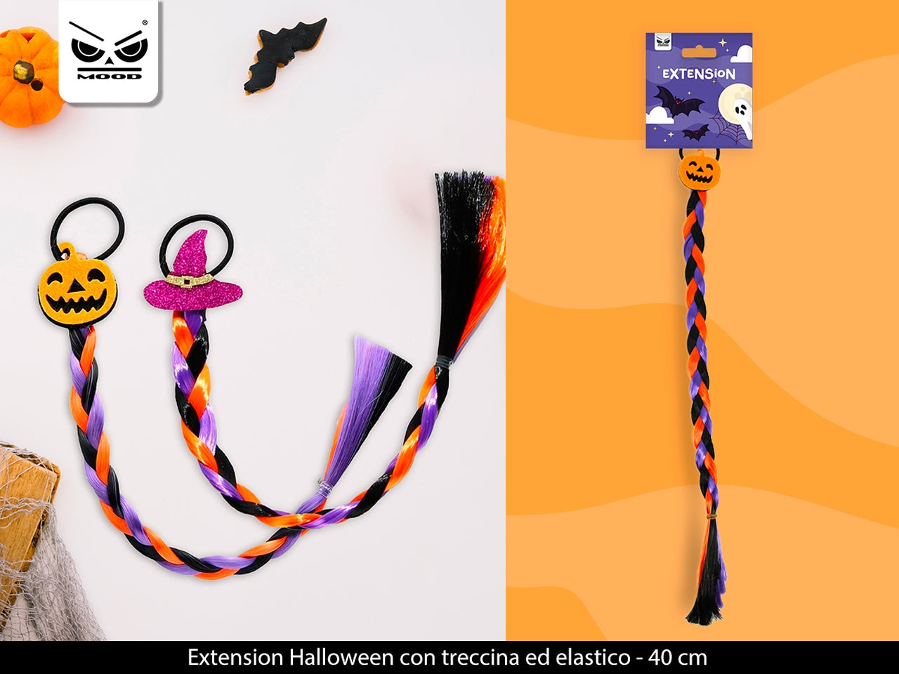 Extention halloween con treccina ed elastico