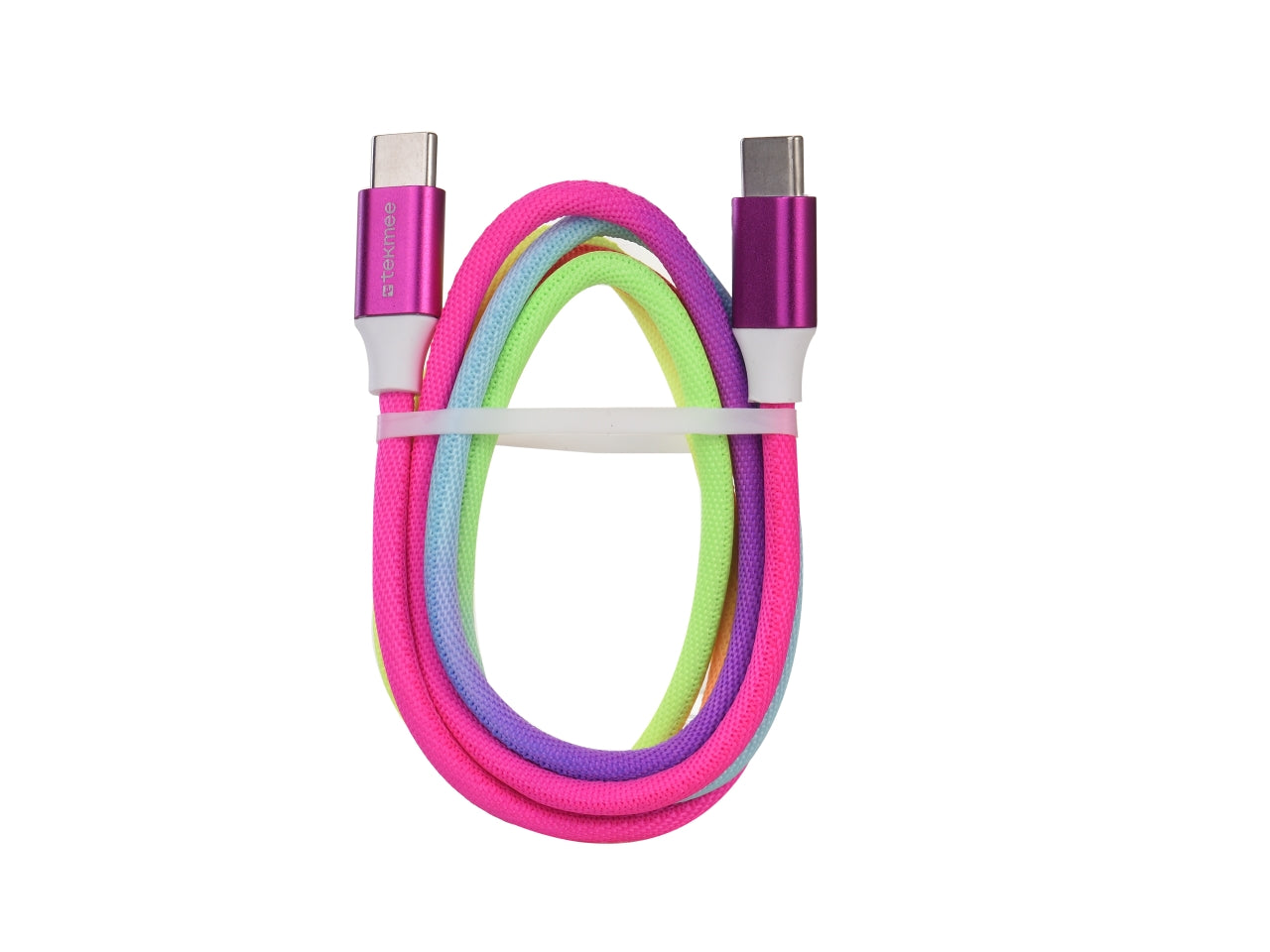 Tekmee cavetto type-c to type-c 1mt 20w rainbow