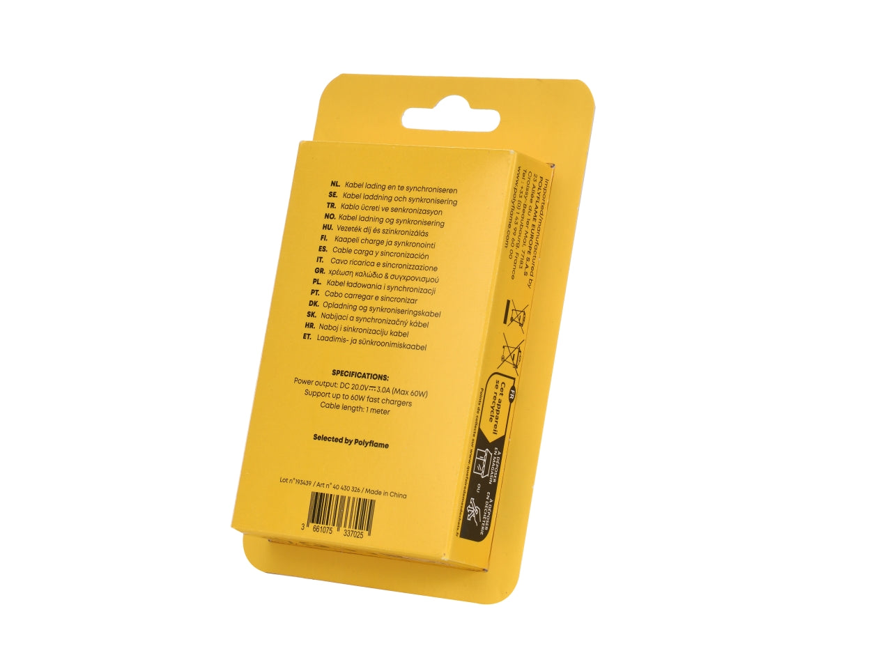 Tekmee cavetto type-c to type-c 1mt 20w rainbow