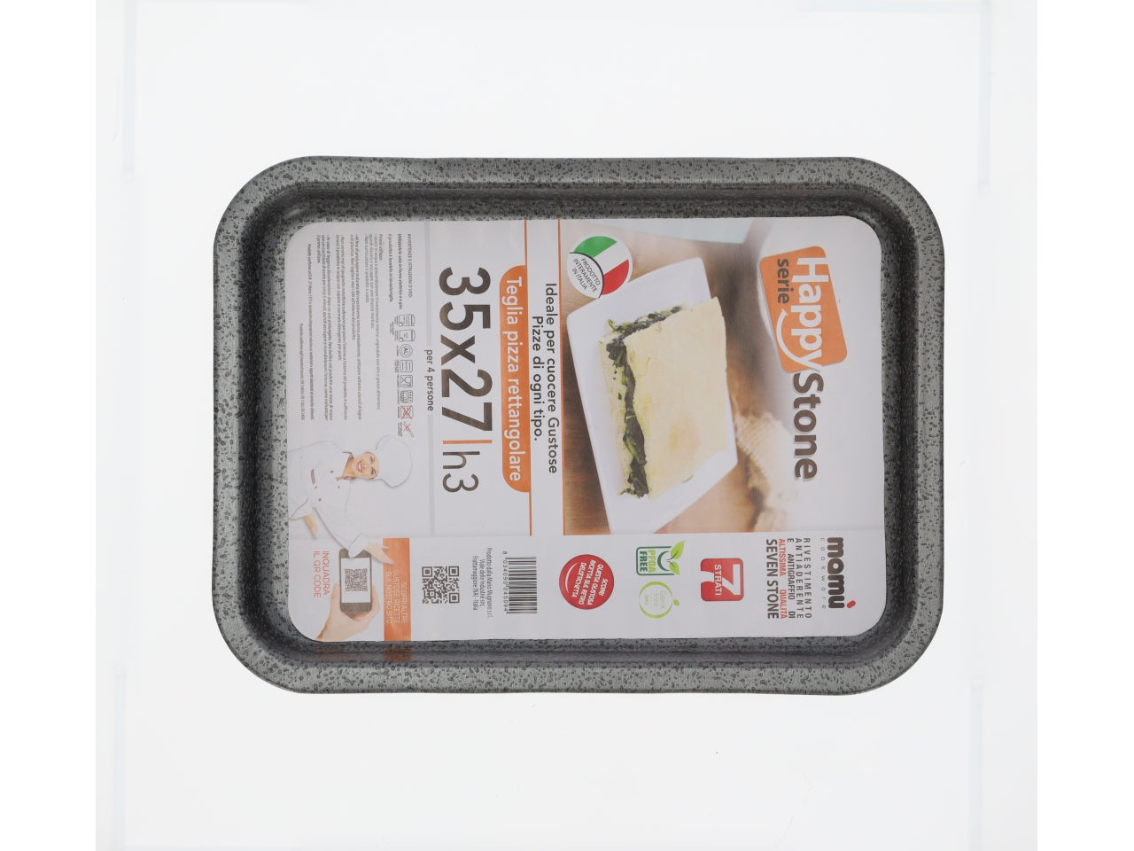 Happy stone teglia rettangolare bassa 35x27x3cm