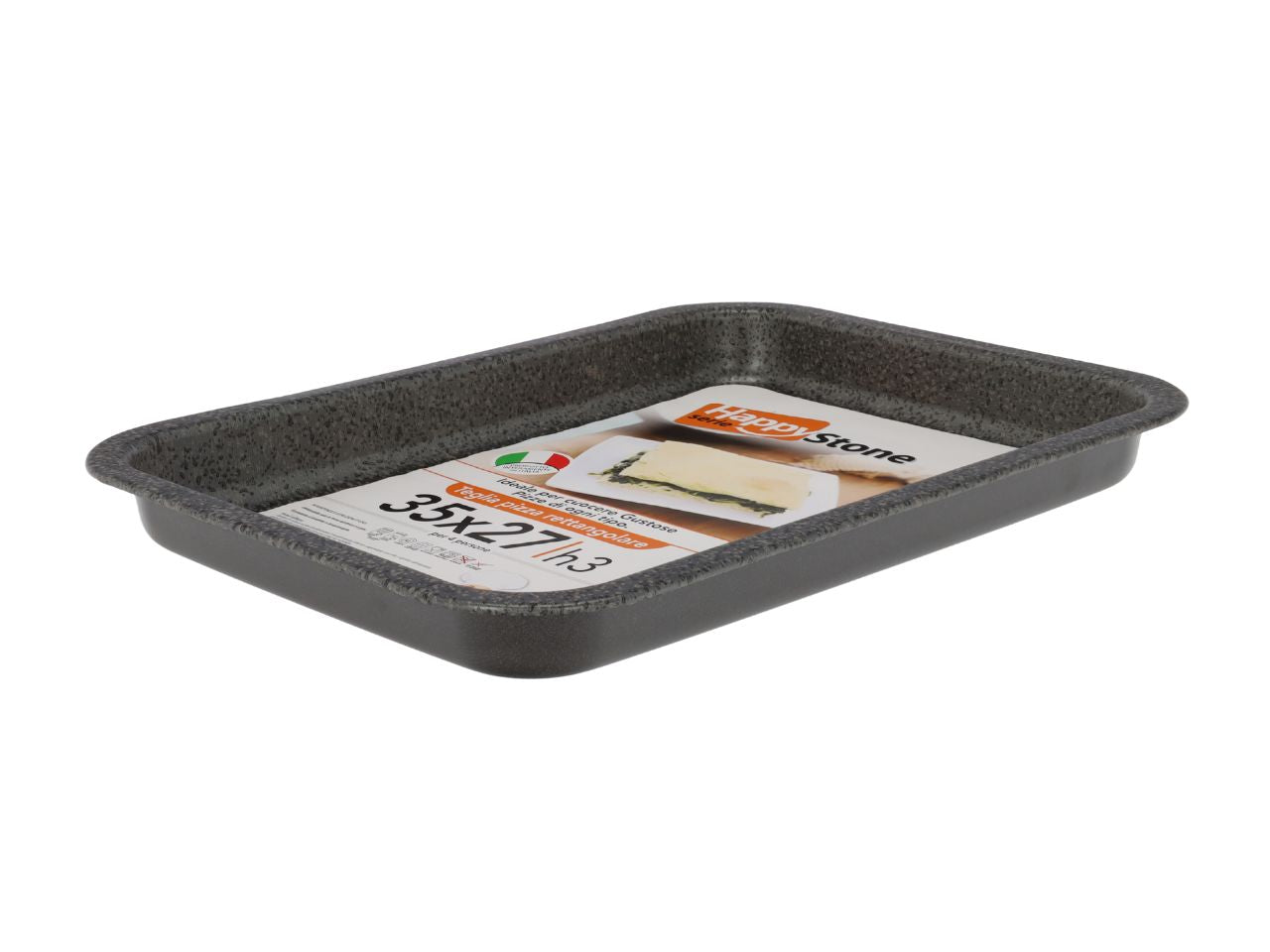 Happy stone teglia rettangolare bassa 35x27x3cm
