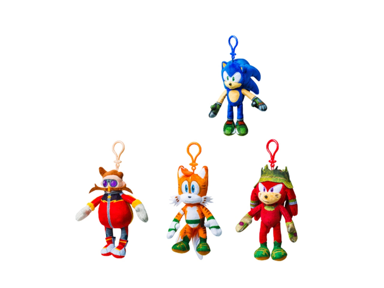 Sonic peluche 10cm con bagclip in 4 assortimenti